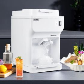 Commercial Ice Shaver 220LBS/H Electric Snow Cone Maker Ice Crusher White (Option: white)