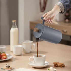 French Press Coffee Maker 34 Oz Stainless Steel French Coffee Press Black (Option: Black)